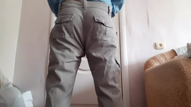 Pregnant woman with swollen pussy masturbates and moans from orgasm