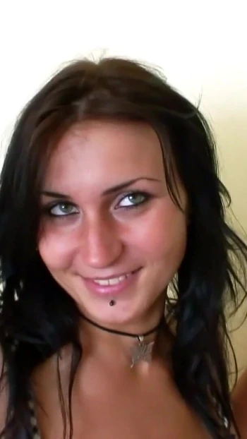Emotional moment from "Big natural Tits College Girl Picked Up and POV Fucked for Cash"