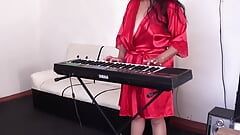 Sexy Girl Plays The Piano Erotica