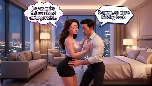 Açık evliliğe yol açan barışma ve ilk eş değiştirme kulübü gecesi (yapay zeka oluşturuldu)