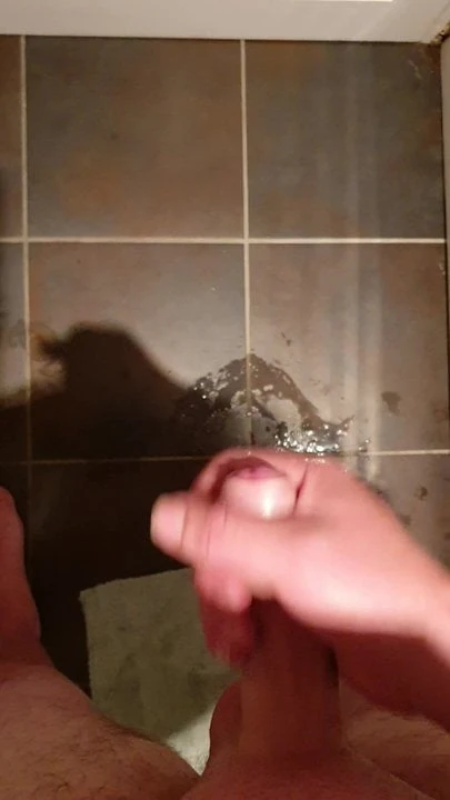 Cumshot after shower