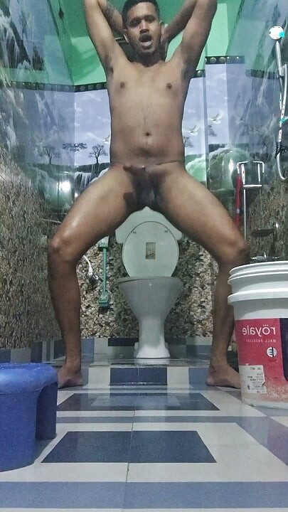 Indian boy sexy cock bathroom nude show