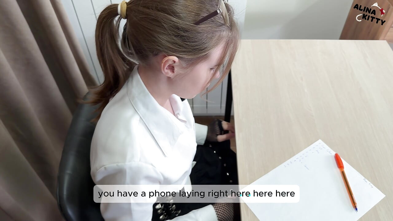 Alt Girl Student Tried to Cheat, Teacher Caught Her - Excellent Grade Landed Right in Her Mouth