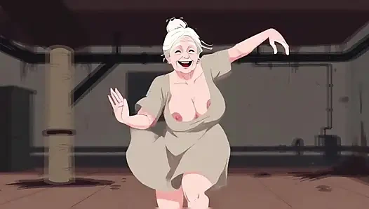 Ai çizgi film orta yaşlı seksi kadın karışık