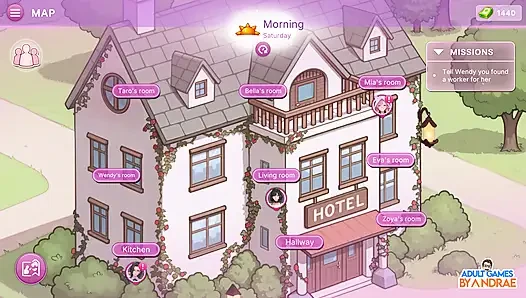 Sex apartment 2: büyük otel oyunu bölüm 2 - bella ve eva ile baharatlı karşılaşmalar