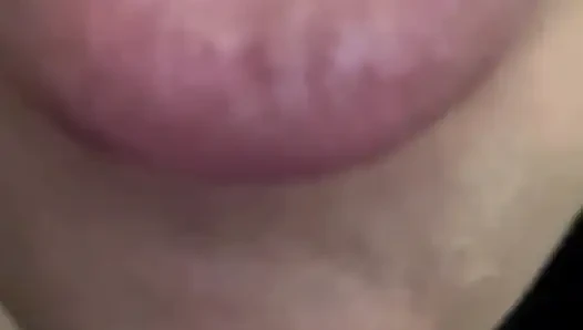 Fetish bibir lipgloss telanjang, pemujaan bibir, femdom