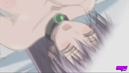 HENTAI PROS - Hitomis eifersüchtige wird zum vergnügen, während sie doppelt gestopft und von Akitoshi und Mina vollgespritzt wird