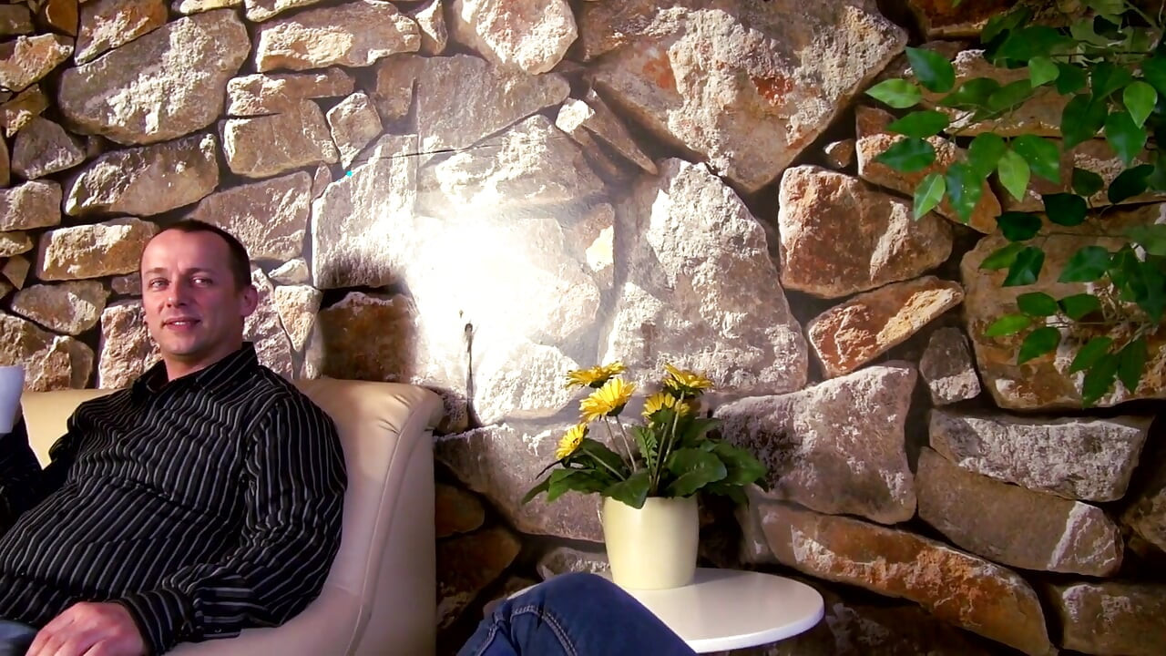 Horny redhead chick gets a warm load on her natural tits