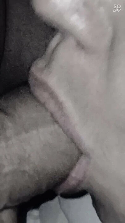 Sloppy sucking on hard cock