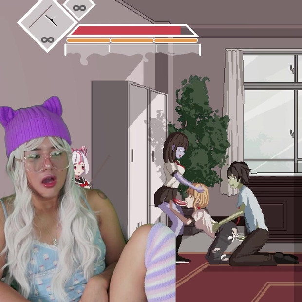 Jemand leckt meine muschi aus, während ich dieses spiel spiele!