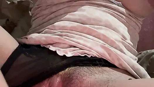 Close-up dan fisting memek basah