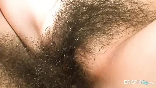 Wet Hairy Pussy Was Destroyed by the Dildo