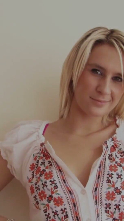Blonde girl with leather pants gets hot and start masturbates | Clip 2