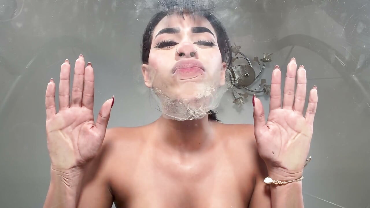 Pressing My Tits and Navel