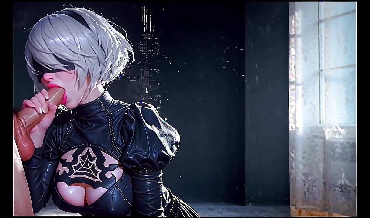 Une gameuse cosplay aux seins énormes se fait baiser le cul et la chatte