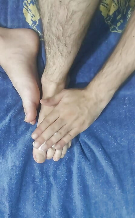 Pouring Cream on My Feet 1