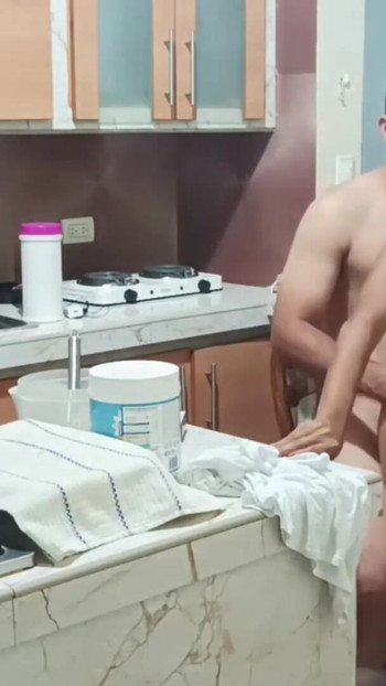 Stunning moment from "I like being in the kitchen with you, stepbrother!!!"