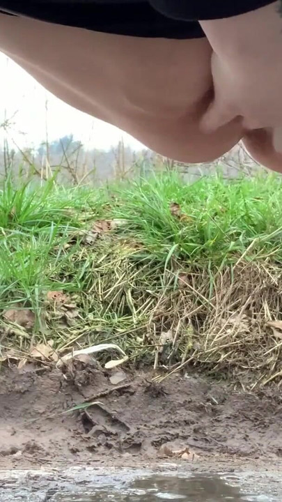 Thrilling moment from "Chubby German Abby Strange - Pee Compilation, Public Pissing"