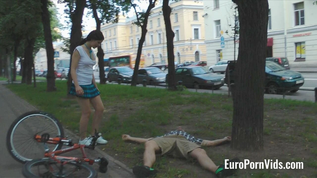 A pretty young chick rescues a guy with her tasty pussy and asshole