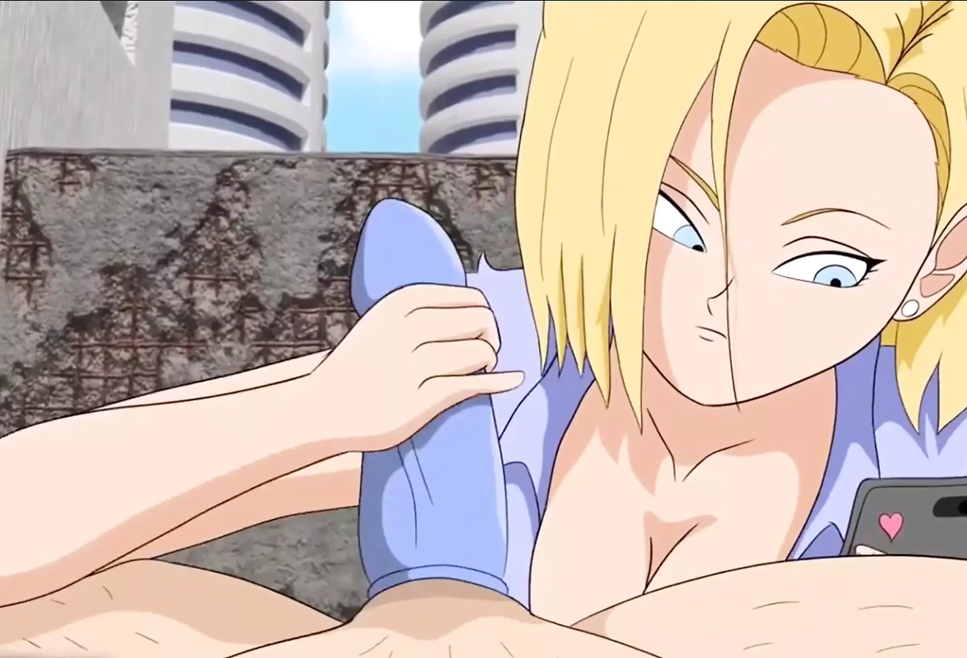 Android 18 szopás óvszerrel (chuchozepa)