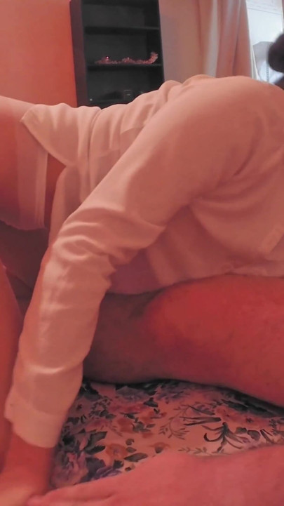 He play with my ass and I perform a foot job