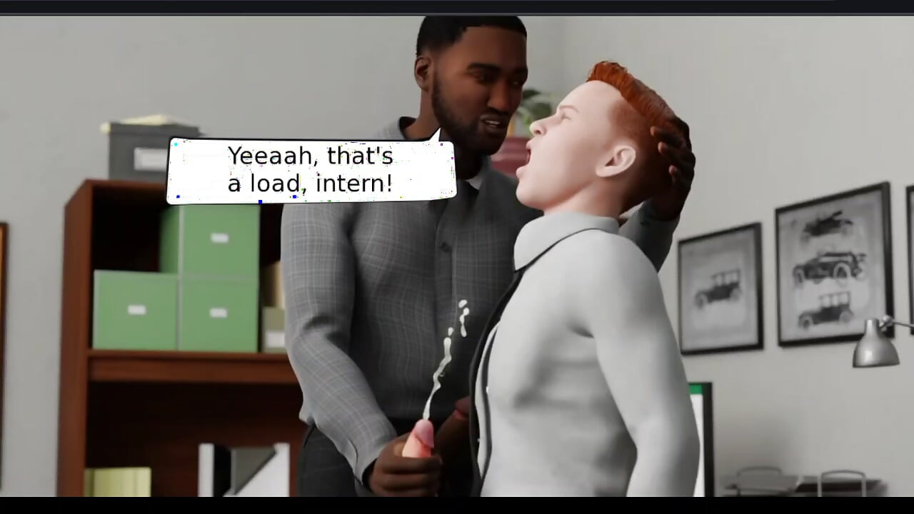 Interracial hard work for the office newbie!
