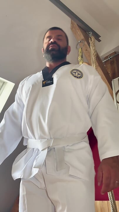 Karate Fighter Gets His Muscles Worshipped and Jerks off