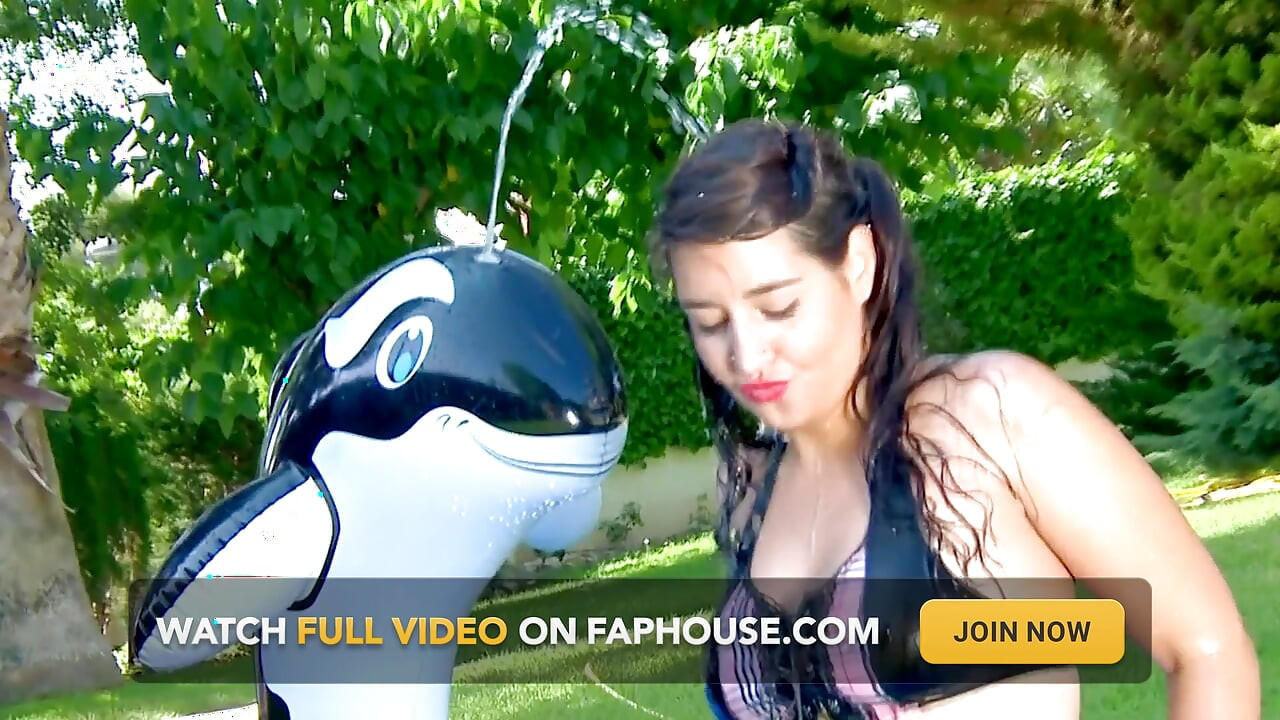 Pool party with big dildo - deep in my pussy