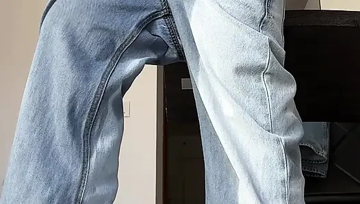 Omorashi Girl Wetting Her Jeans On Purpose: Got Desperate With Huge Bladder Bulge To Piss My Pants For You