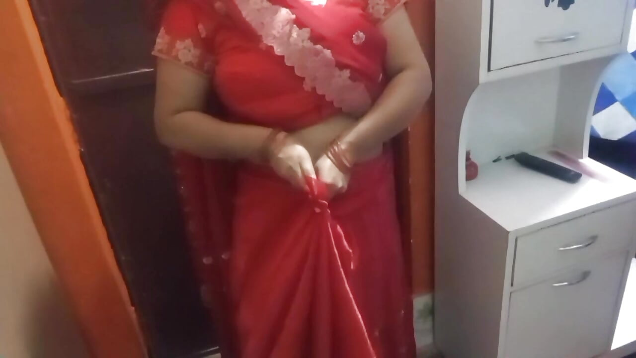 Beautiful bhabhi having wearing a beautiful saree.