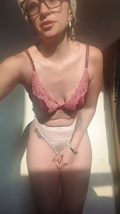 Try on haul sexy transparent set lingerie hairy pussy