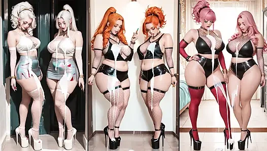 Kapitel 2: Anime Hotties lieben sperma auf ihren körpern