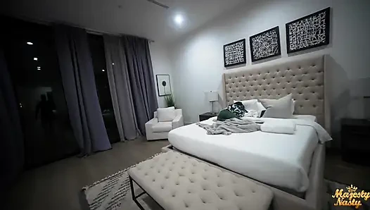 Ebony Gets Fucked Around the House Before Guests Arrive