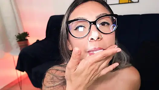 Colombian milf blowjob and deep throat