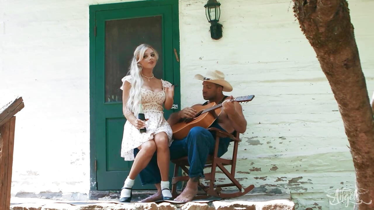 TRANS ANGELS - Angellica Good Deepthroats, Rides, And Takes Chuck Conrad's Hot Load All Over Her Gorgeous Body