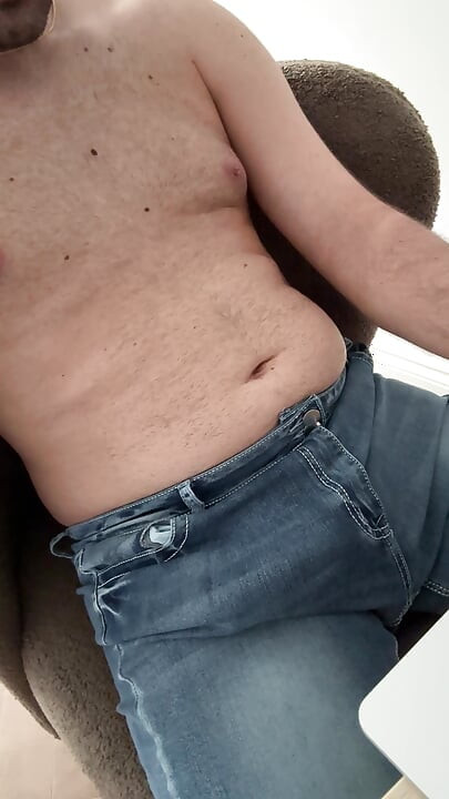Solo Cock Jeans Masturbation