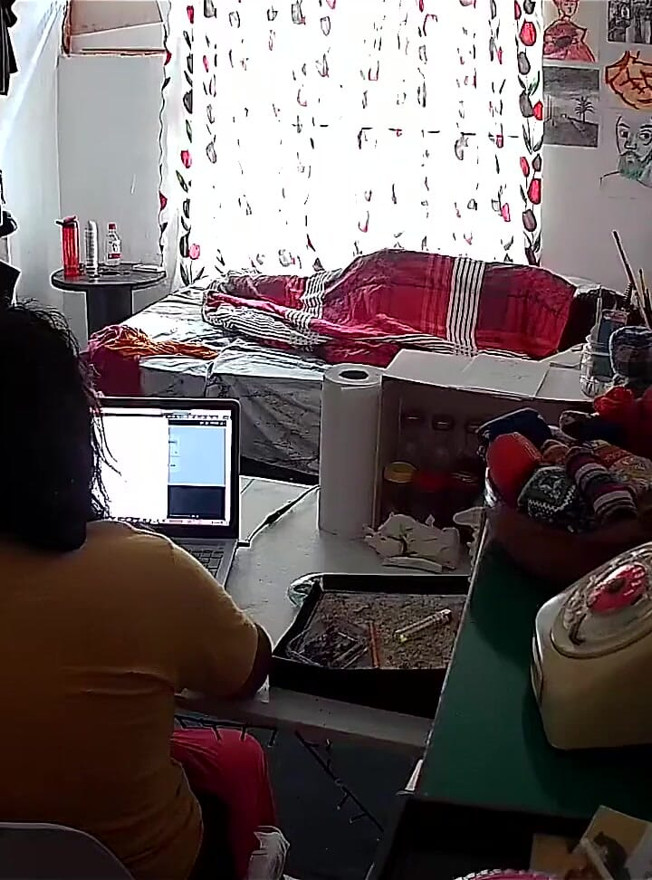Stepfather on the Stepdaughter While Doing Homeoffice