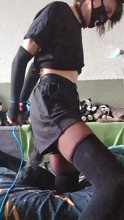 enyoing my hands bound behind my back