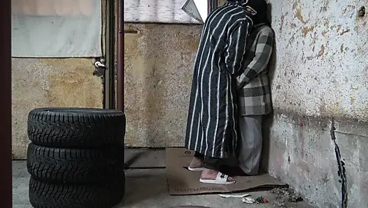 Mature wife lets brother-in-law fuck her old pussy in the basement
