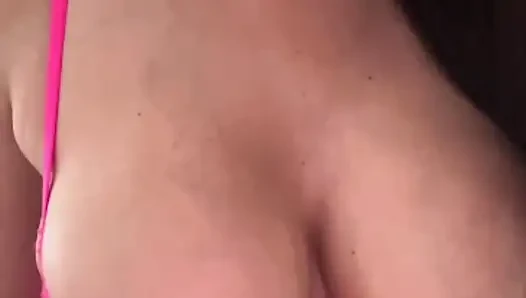 Stepmom in stockings with big tits
