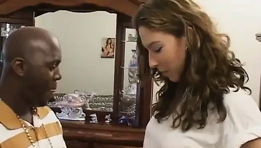 Brunette Girl Gets Messy Facial From Big Black Cock