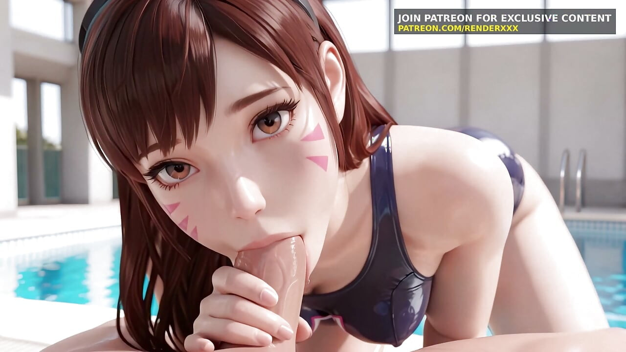 Hoạt hình 3D: Overwatch Dva Học Bơi Không Kiểm Duyệt Hentai