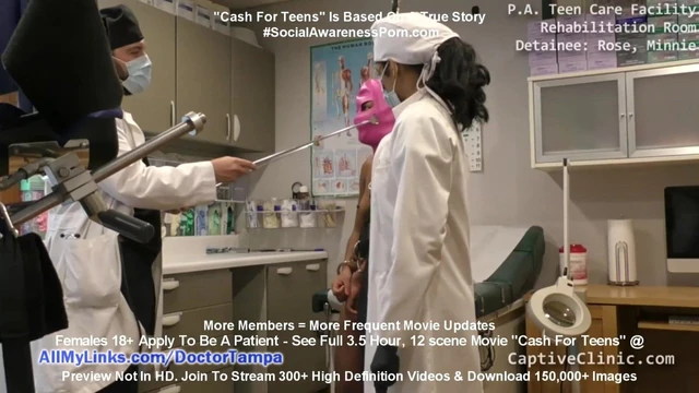 Minnie Rose Strip Searched By Maya Farrell & Gyno Doctor Tampa