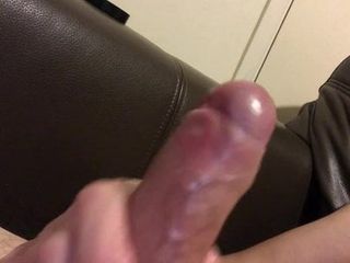 Lubed and Spit Wank big cumshot. Part 2