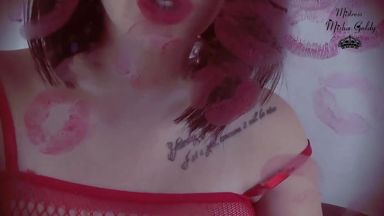 Sensual red kisses