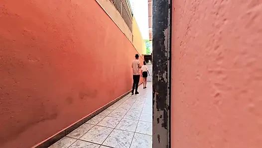 Freeze time magic clap with a blind girl in the alley