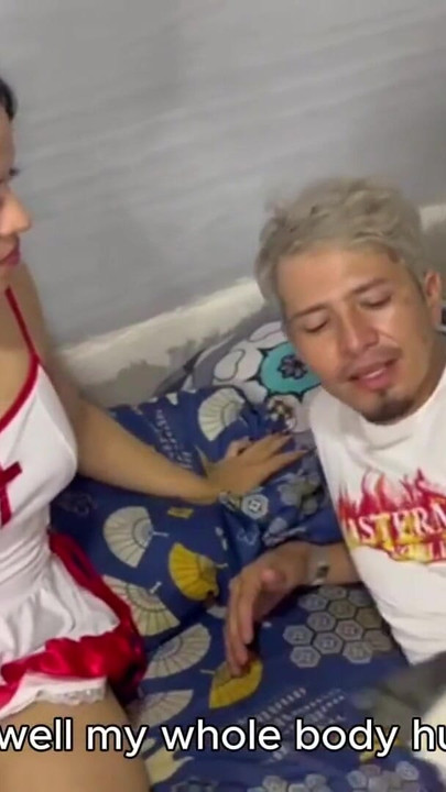 Must-see moment from "My ыеуз brother is sick so I call a slutty nurse to cure him."