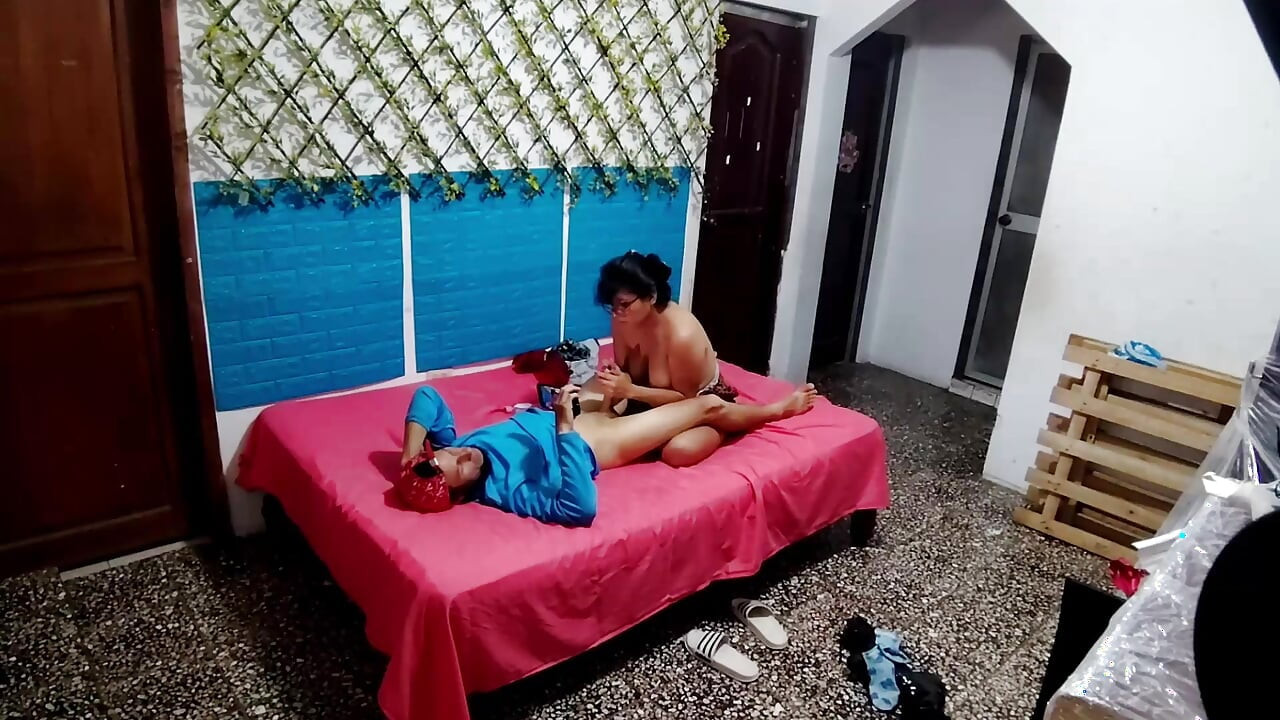 Mature woman uses a man for her pleasure and films a private tape. Part 2