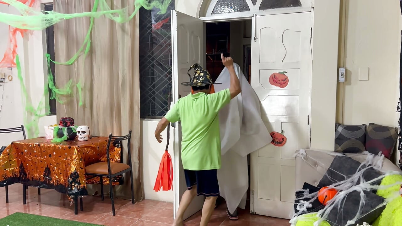 I'm celebrating Halloween by fucking my beautiful, big-assed, busty stepmom.