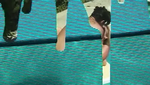 Weiße Panty Chroniken: Heißer Poolsex mit Blonder